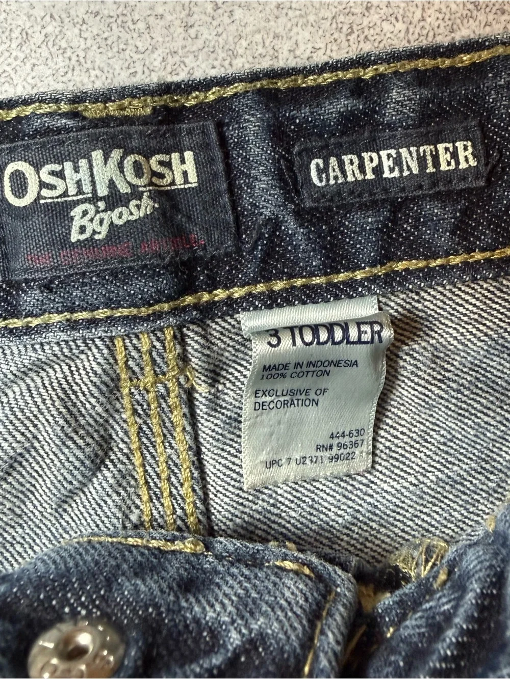OshKosh B'gosh Dark Blue Relaxed Carpenter Jeans